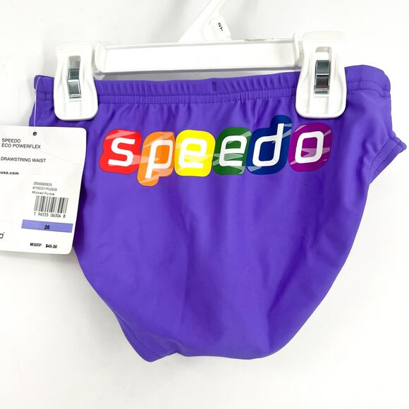 SPEEDO Men's Pride Graphic Solar Brief Swimsuit Size 26 Wicked Purple NWT - Picture 7 of 12